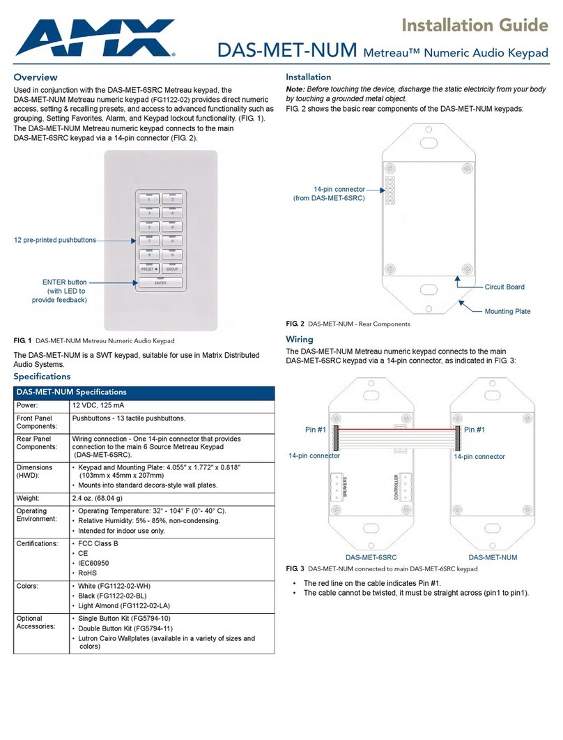 AMX METREAU DAS-MET-NUM User manual AMX METREAU DAS-MET-NUM User manual