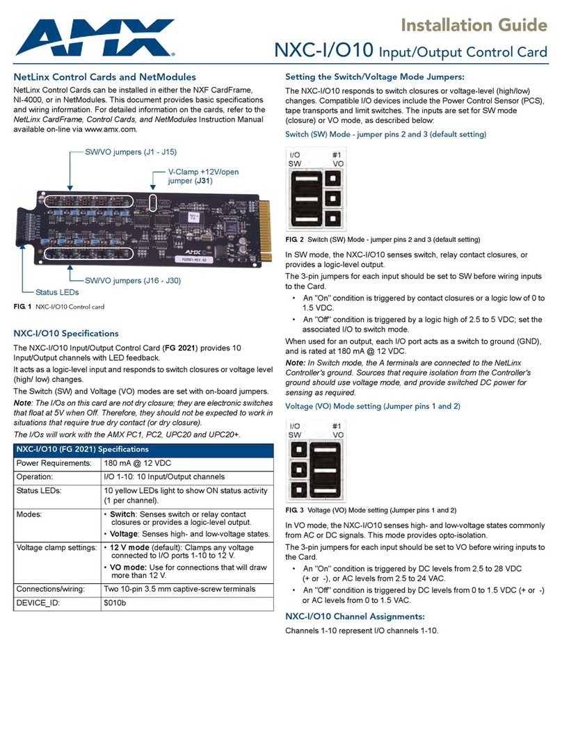 AMX NXC-I/O10 installation guide