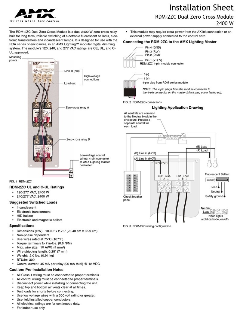 AMX Dual Zero Cross Module RDM-2ZC Assembly instructions