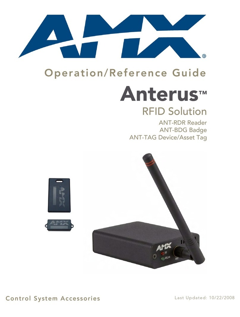 AMX Control System Accessories Anterus Operation/reference guide