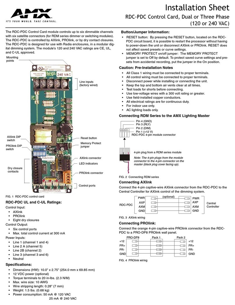 AMX Control Card RDC-PDC Assembly instructions