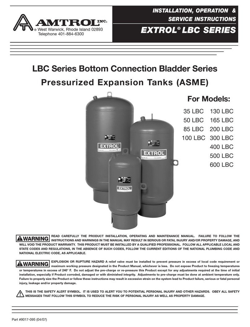 Amtrol EXTROL 100 LBC Installation &  operation instruction