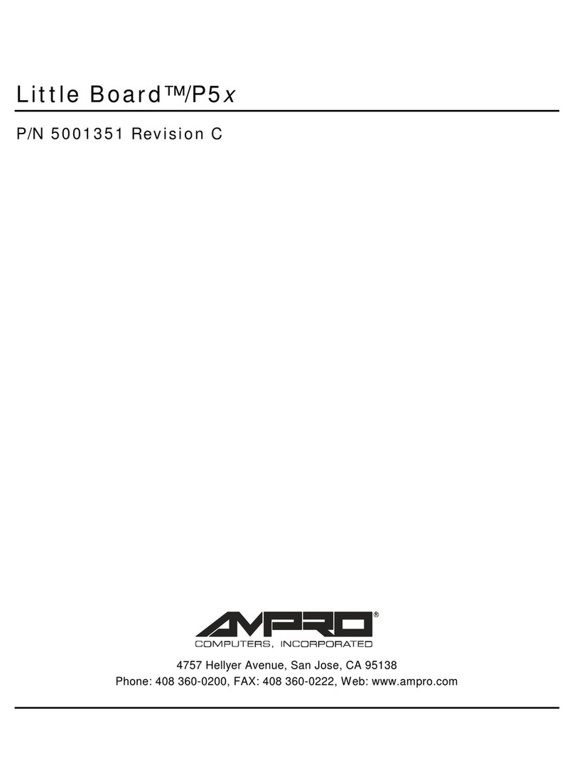 Ampro Corporation LITTLE BOARD P5X Hardware user manual Ampro Corporation LITTLE BOARD P5X Hardware user manual