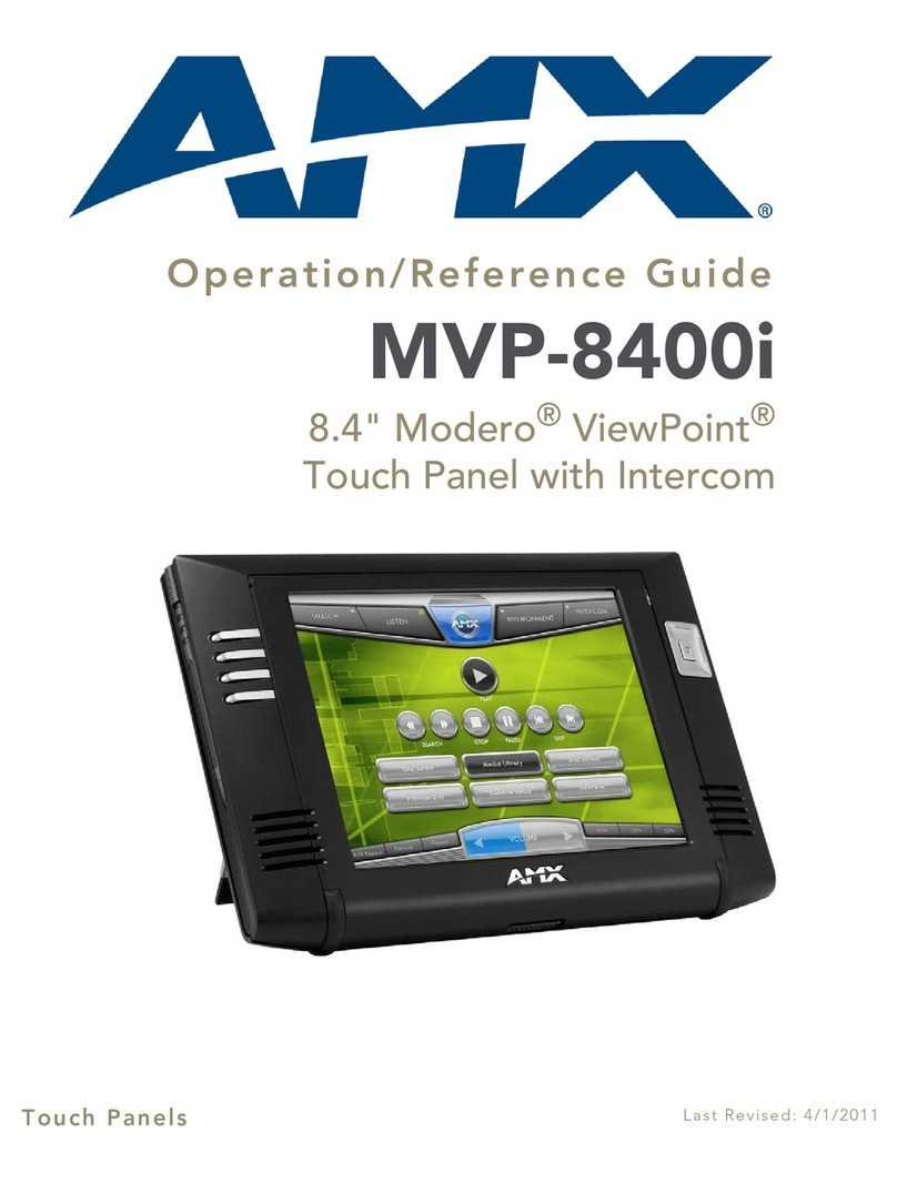 AMX Modero ViewPoint MVP-8400i Parts list manual