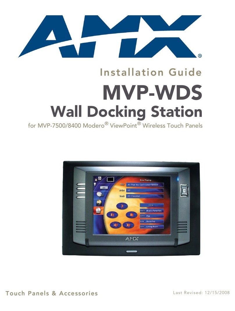 AMX Wall Docking Station MVP-WDS installation guide