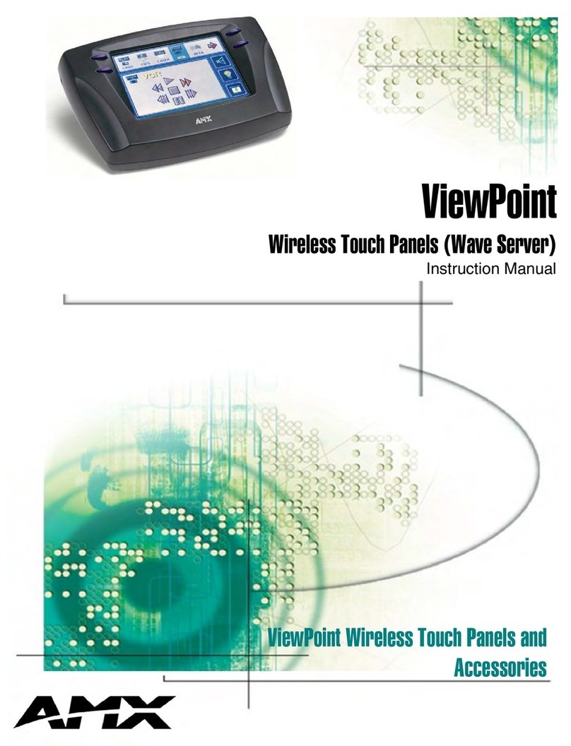 AMX Wireless Touch Panels (Wave Server) instruction manual