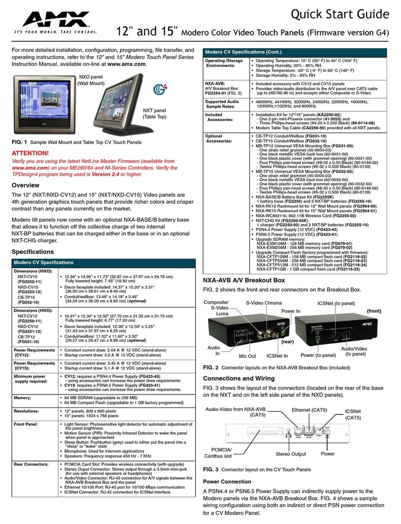 AMX Firmware version G4 User manual