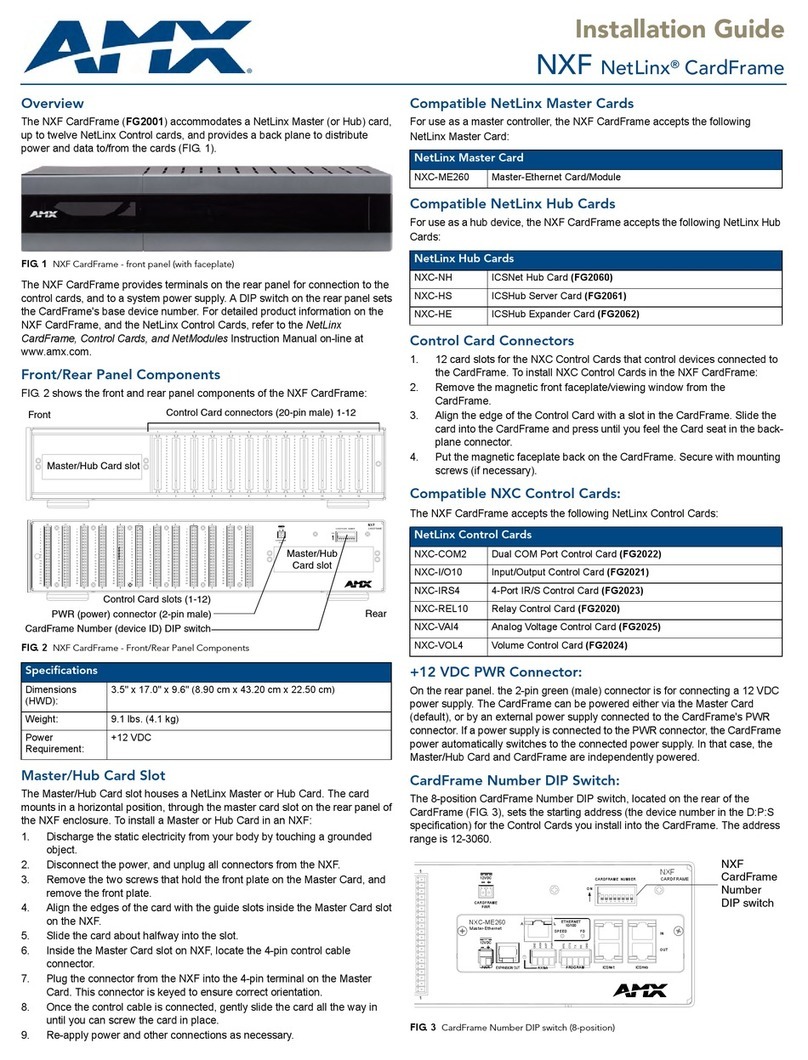 AMX NXF User manual