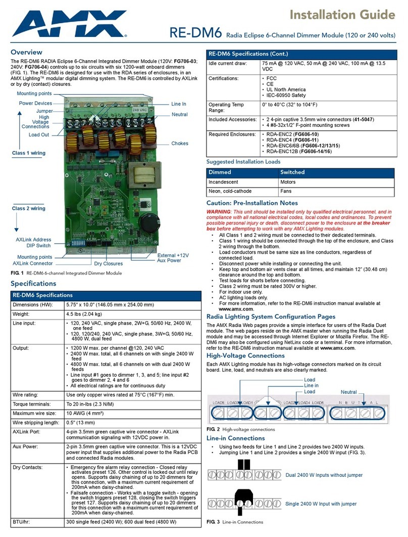 AMX Radia RE-DM6 installation guide
