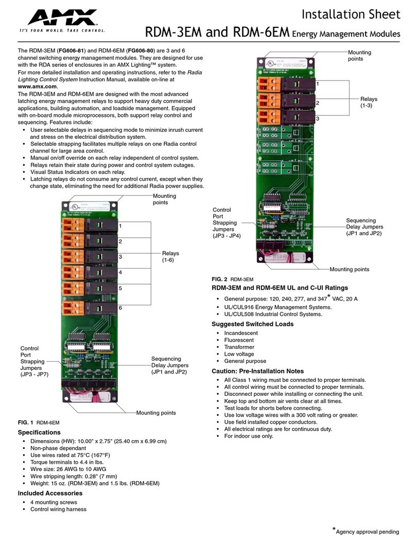 AMX Energy Management Modules RDM-3EM Assembly instructions