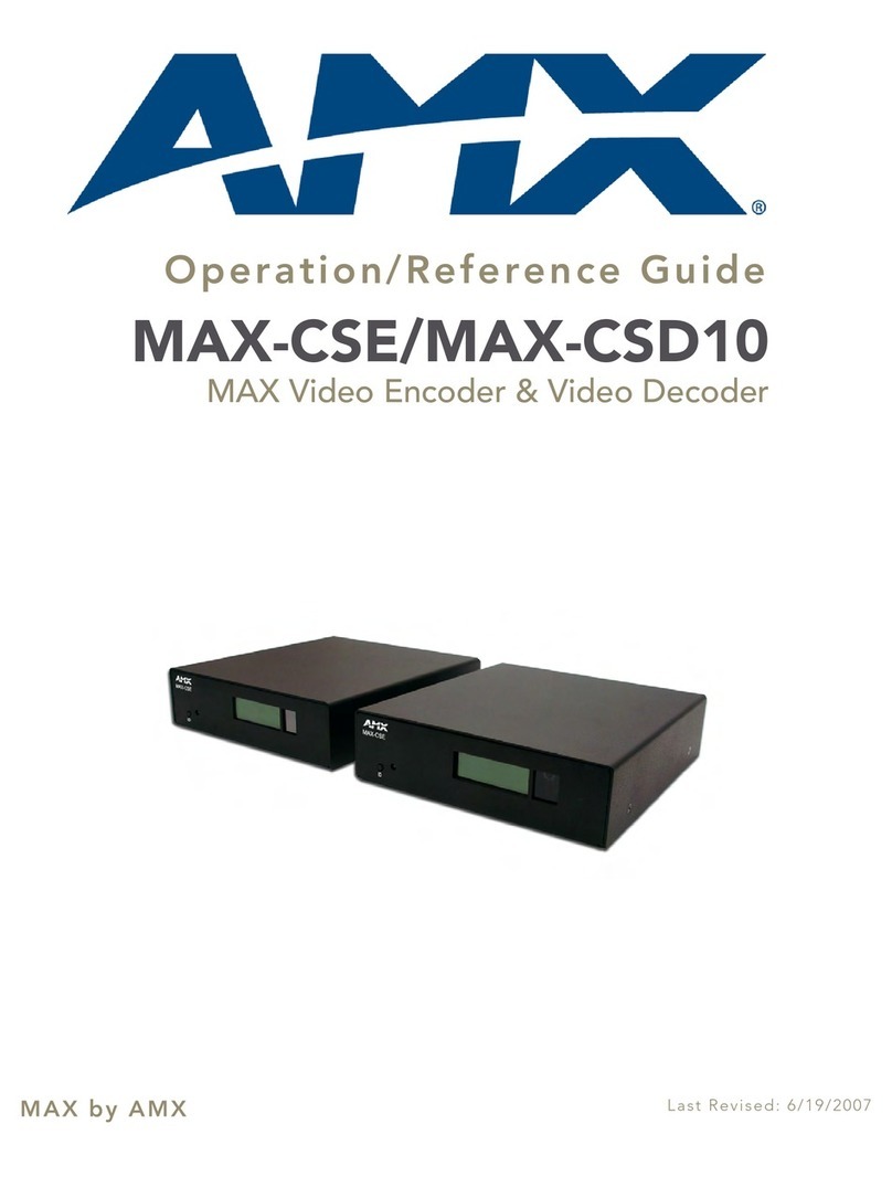 AMX MAX-CSD 10 User manual AMX MAX-CSD 10 User manual