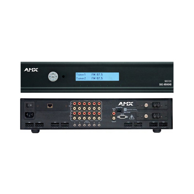 AMX Distributed Audio Controllers Delta Series User manual