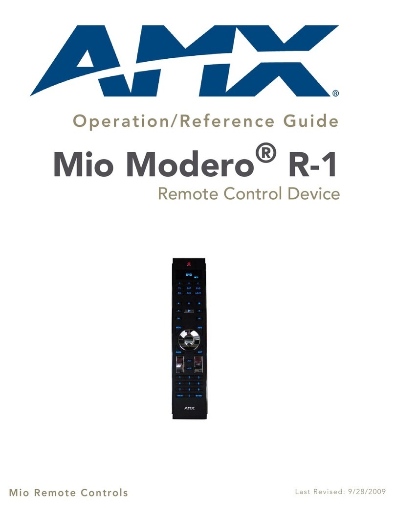 AMX Mio Modero R-1 Operation/reference guide