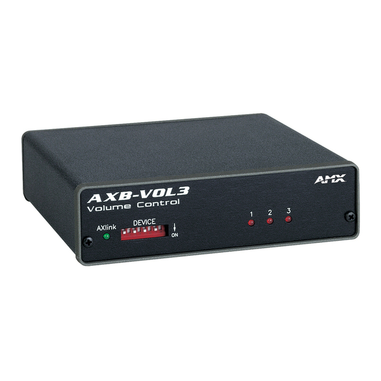 AMX AXB-VOL3 User manual