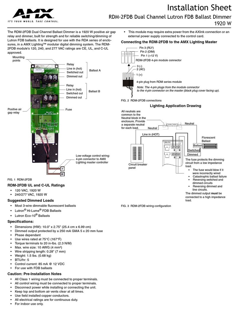 AMX RDM-2FDB DUAL FDB MODULE, 1,920 W (X2) Assembly instructions