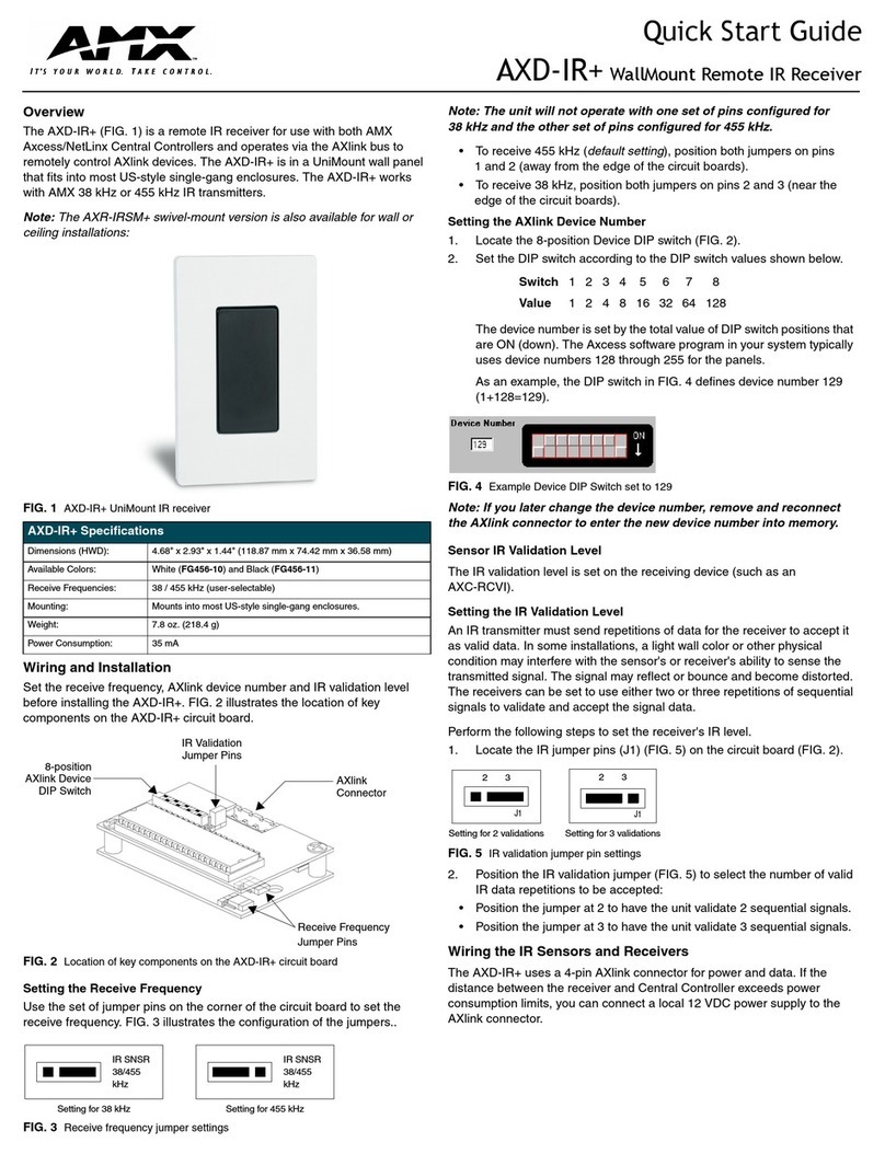 AMX AXD-IR Plus User manual
