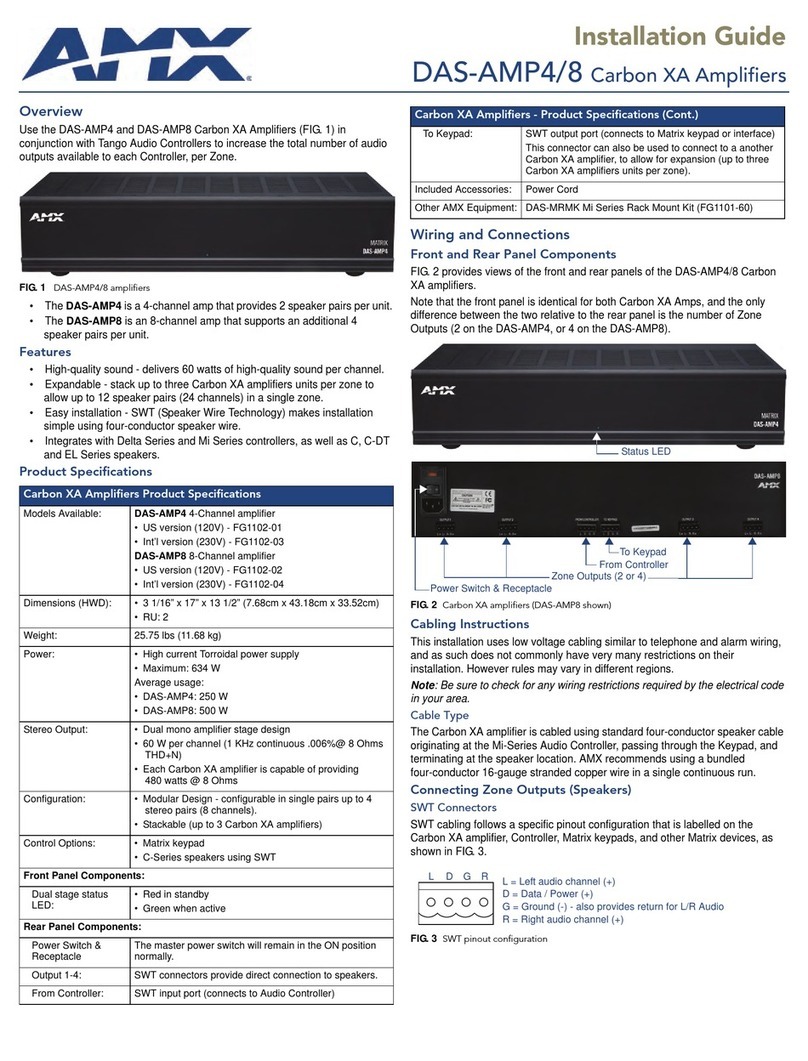 AMX DAS-AMP8 User manual