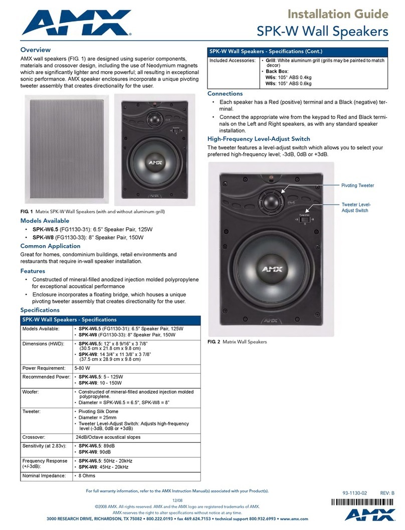 AMX SPK-W User manual
