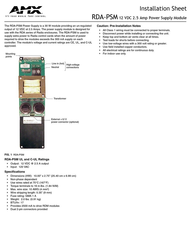 AMX RDA-PSM Assembly instructions AMX RDA-PSM Assembly instructions