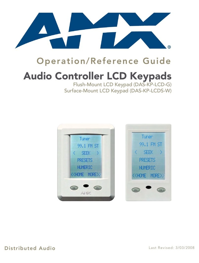 AMX DAS-KP-LCD-G Parts list manual