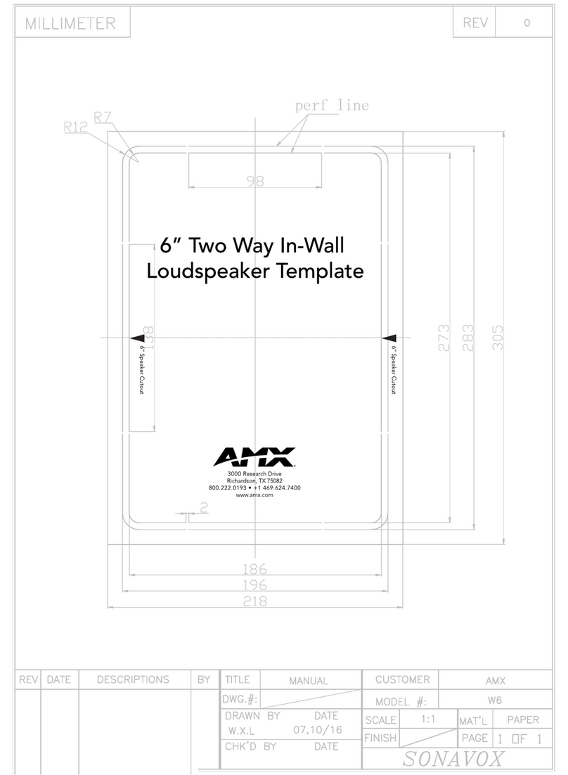 AMX W6 Specification sheet