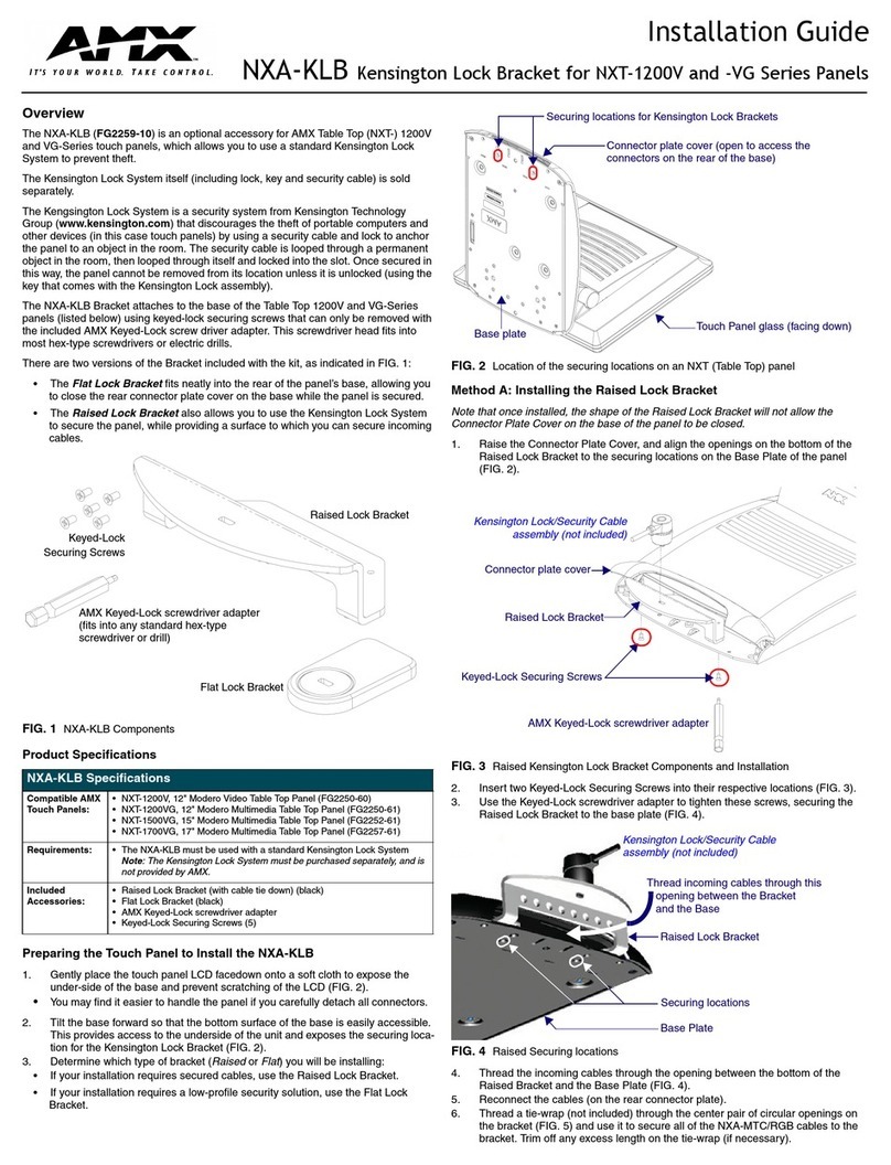 AMX Modero NXT-1200VG installation guide