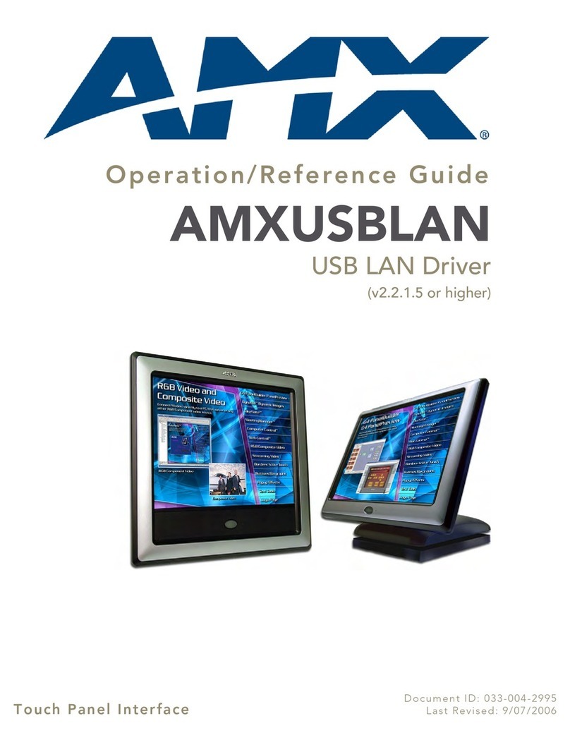 AMX USB LAN Driver USBLAN Parts list manual