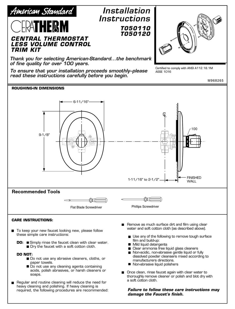 American Standard Ceratherm T050110 installation instructions