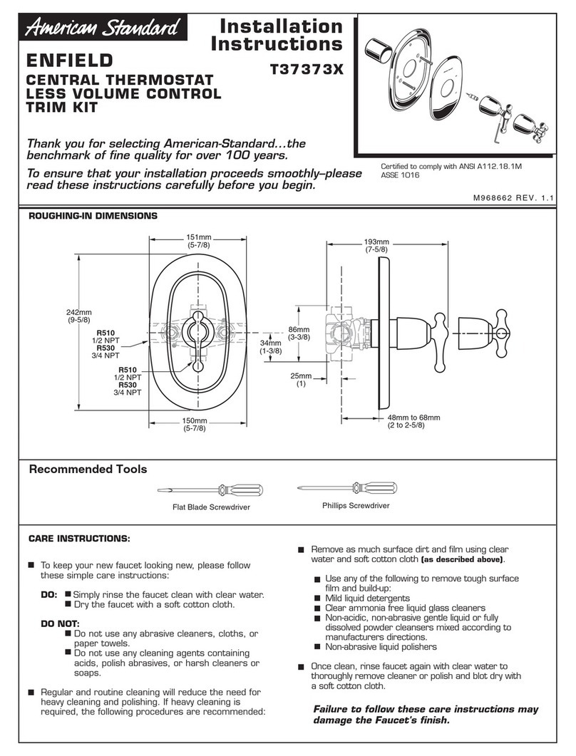 American Standard Enfield T37373X installation instructions