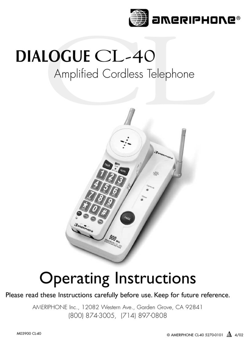Ameriphone Dialogue CL-40 operating instructions