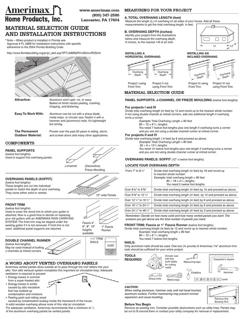 Amerimax Home Material installation instructions Amerimax Home Material installation instructions