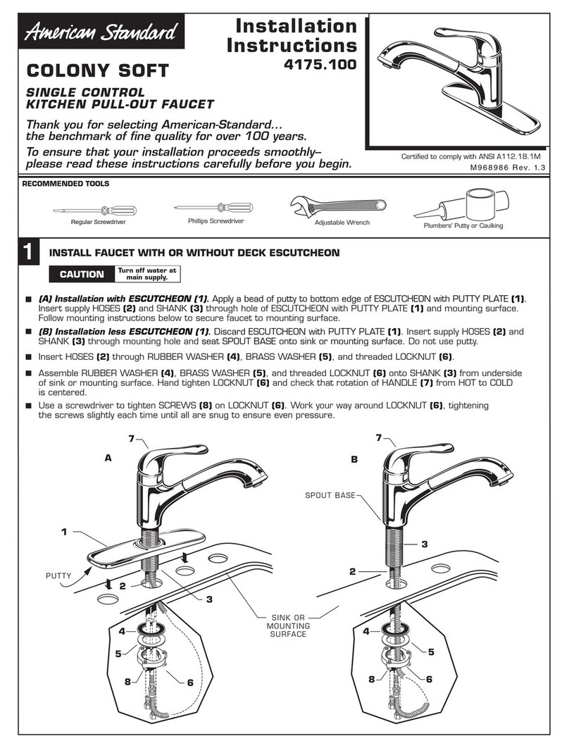 American Standard COLONY SOFT 4175.1 User manual American Standard COLONY SOFT 4175.1 User manual