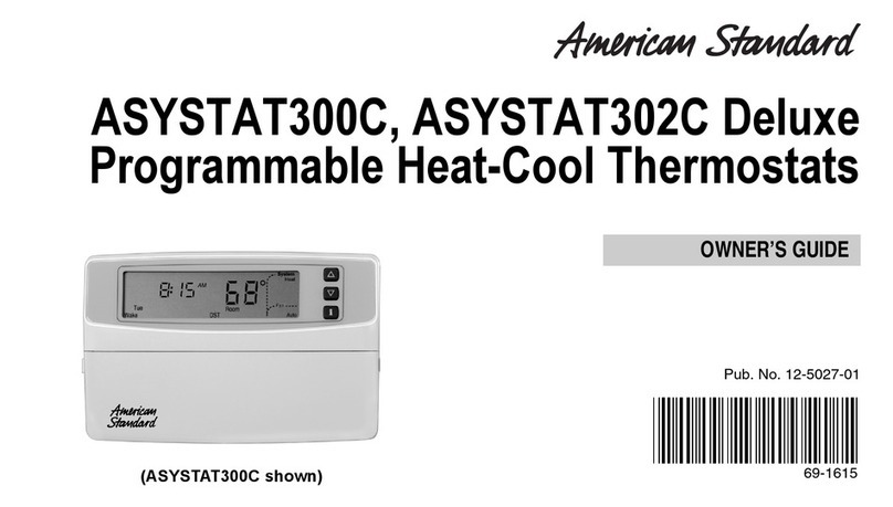 American Standard ASYSTAT300C owner's guide