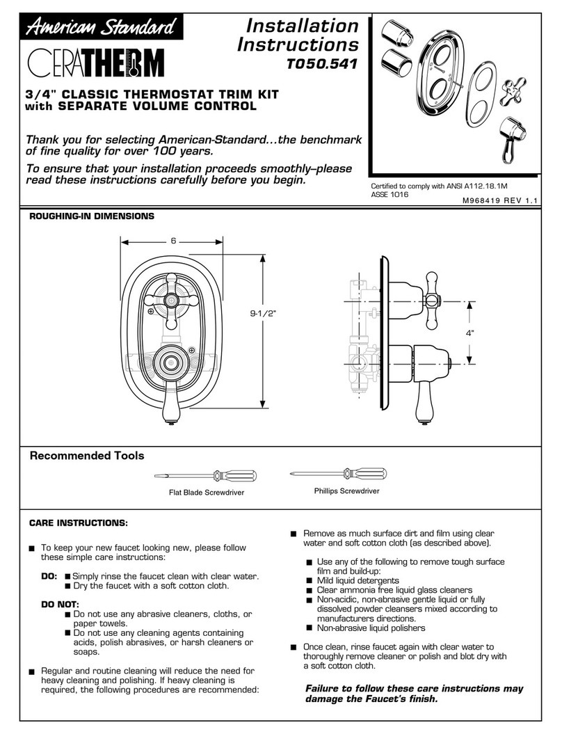 American Standard Ceratherm T050.541 installation instructions