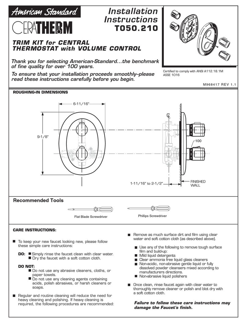 American Standard Ceratherm T050.210 installation instructions