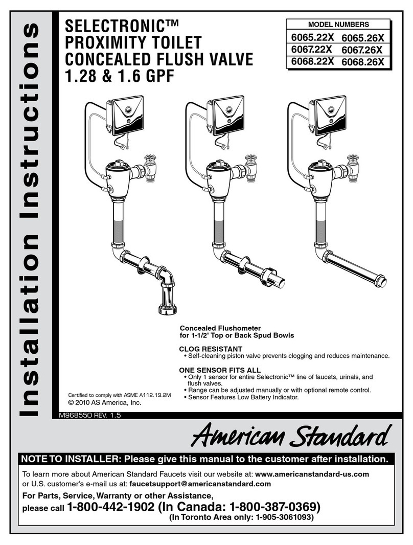 American Standard SELECTRONIC 6065.22X User manual