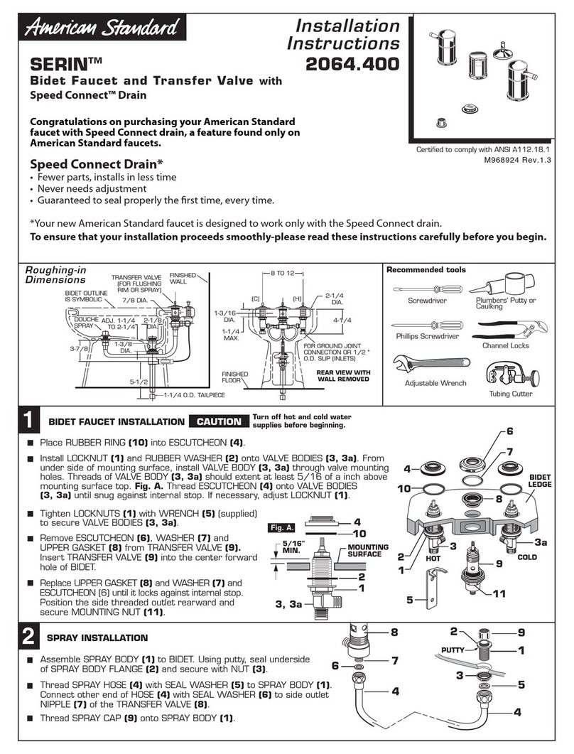 American Standard SERIN 2064.4 installation instructions American Standard SERIN 2064.4 installation instructions