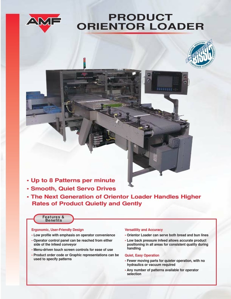 AMF Bread And Bun Products Orientor Loader User manual AMF Bread And Bun Products Orientor Loader User manual