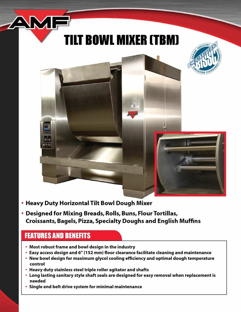 AMF TILT Bowl Mixer (TBM) Specifications