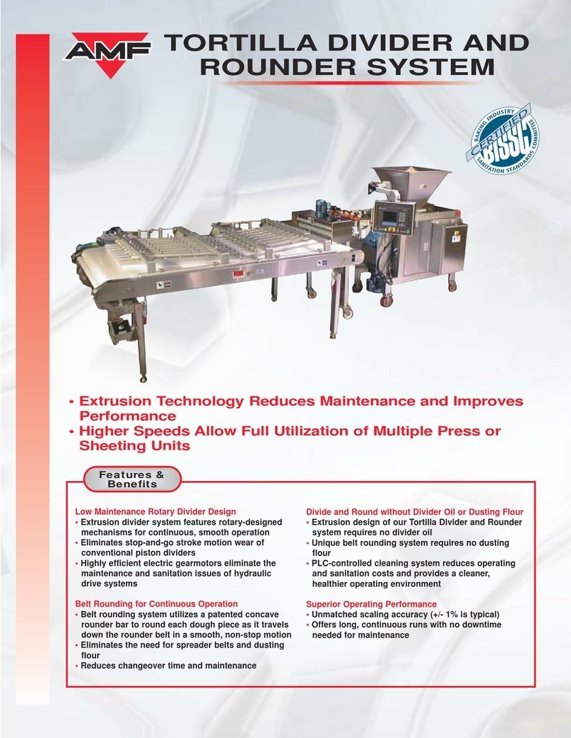 AMF Tortilla Divider And rounder System User manual