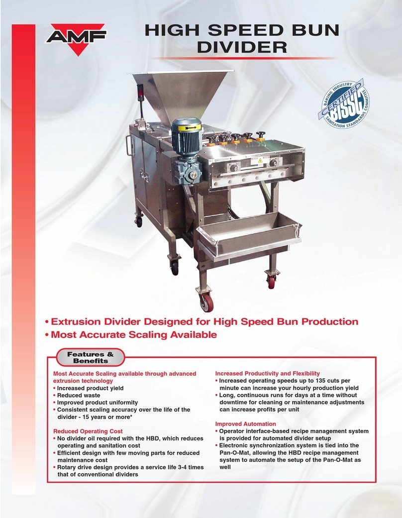 AMF High Speed Bun Divider User manual