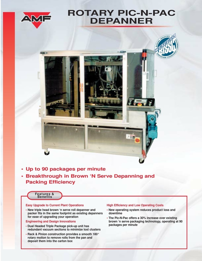 AMF Rotary Pic-N-Pac Depanner Specification sheet