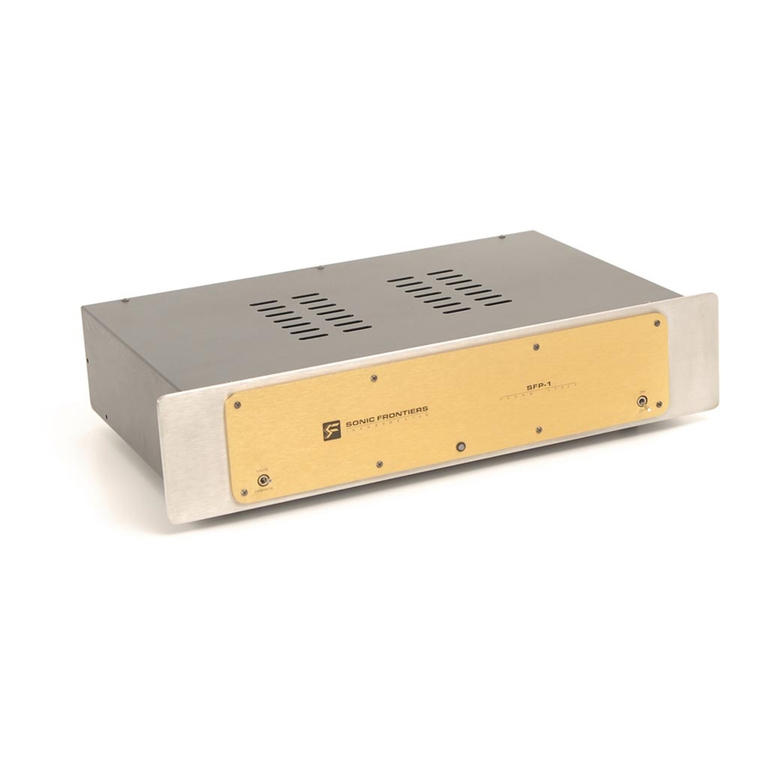 Sonic Frontiers SFP-1 SIGNATURE User manual