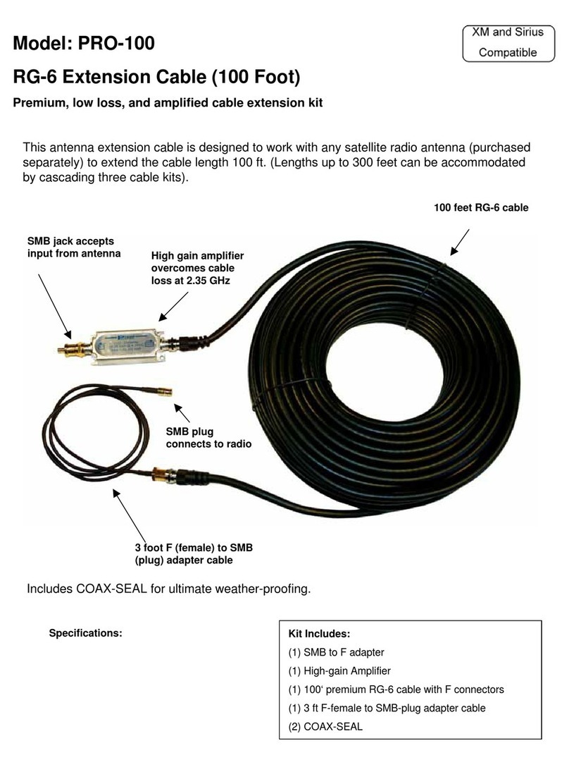 Antex electronics RG-6 Extension Cable PRO-100 Specifications