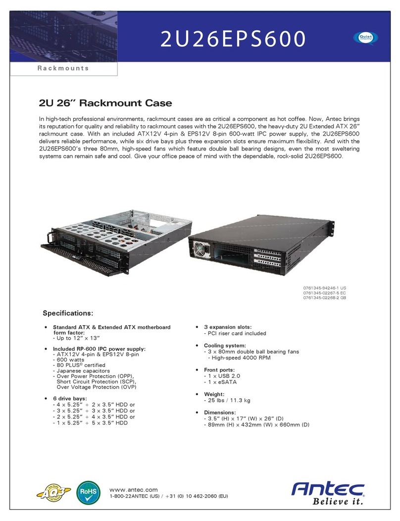 Antec Quiet Computing 0761345-02267-5 User manual