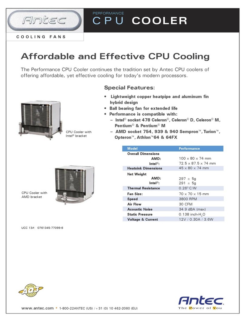 Antec UCC 13#: 0761345-77099-6 Specification sheet Antec UCC 13#: 0761345-77099-6 Specification sheet