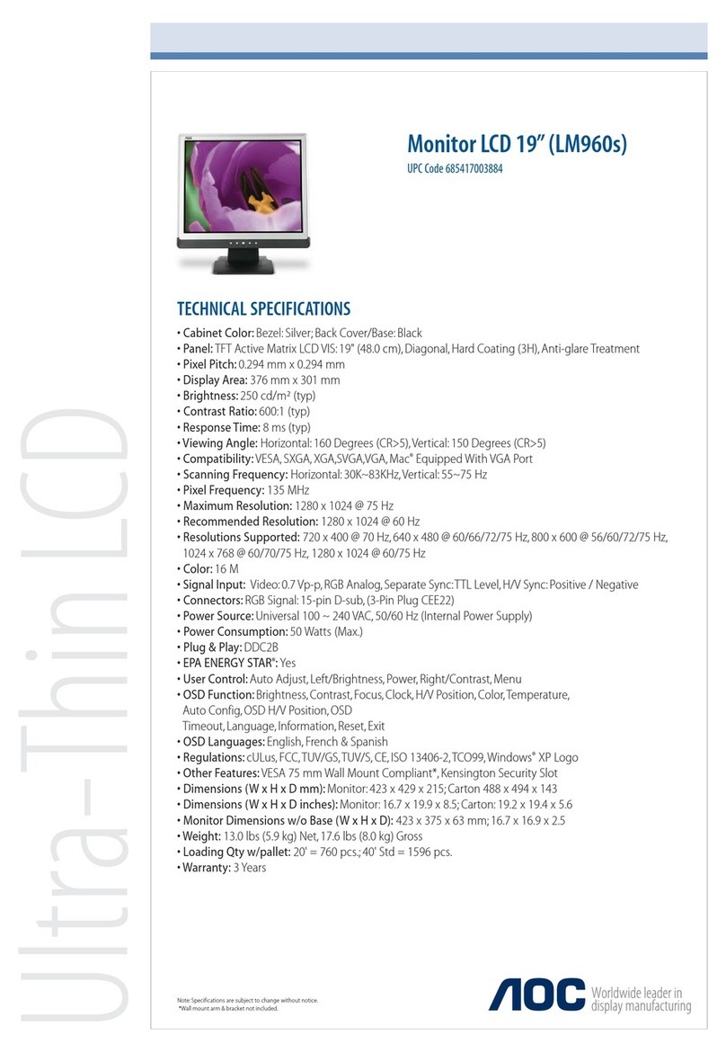 AOC LM960S User manual