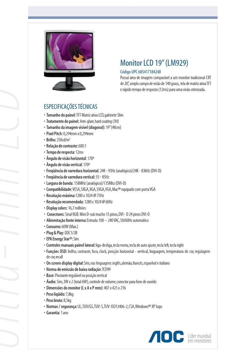 AOC LM929 - 19" User manual