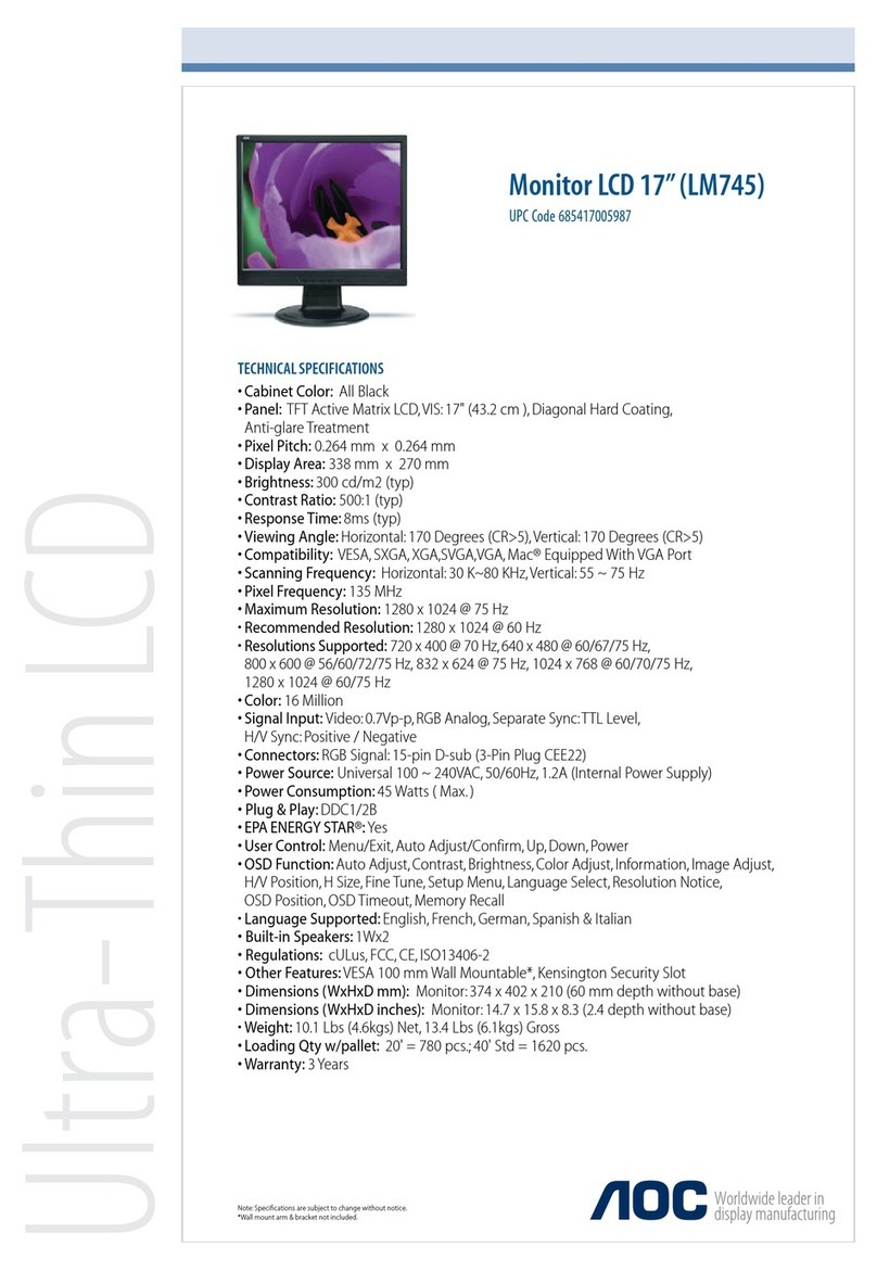 AOC LM745 User manual