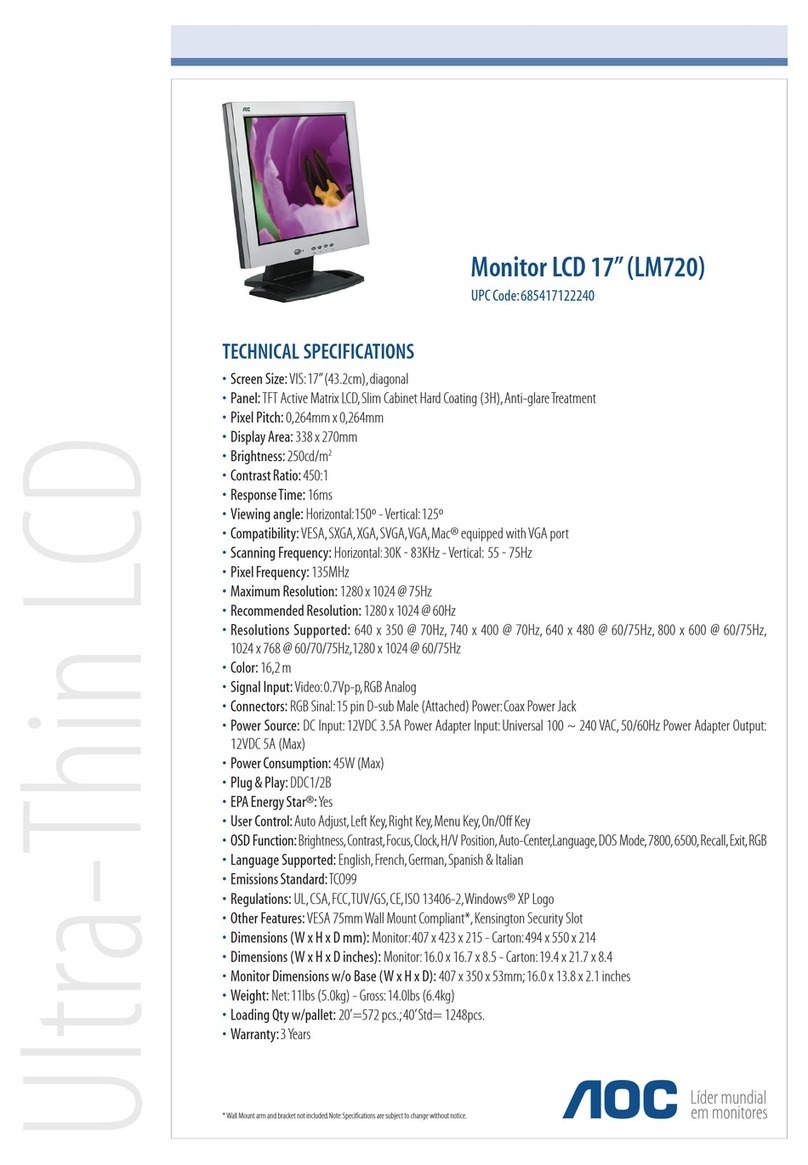 AOC LM720 - 17" Technical specifications